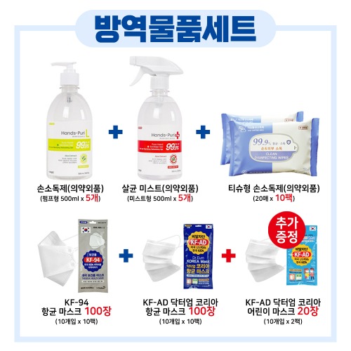 Corona self-quarantine hygiene kit